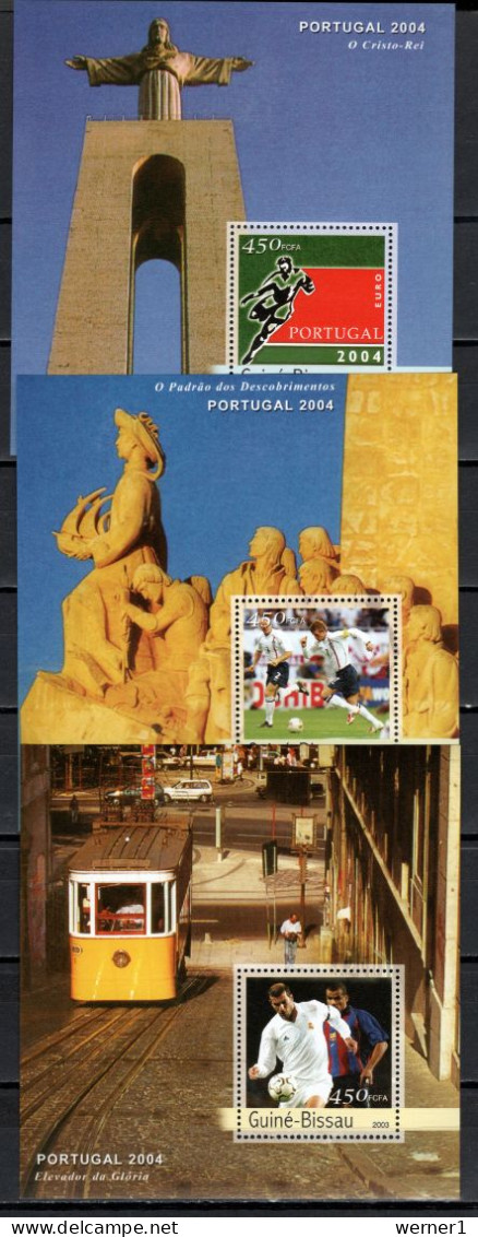 Guinea-Bissau 2003 Football Soccer, European Championship 3 S/s MNH - Fußball-Europameisterschaft (UEFA)