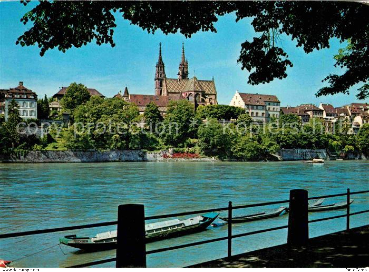 12812632 Basel BS Rheinpartie Mit Muenster Basel - Andere & Zonder Classificatie