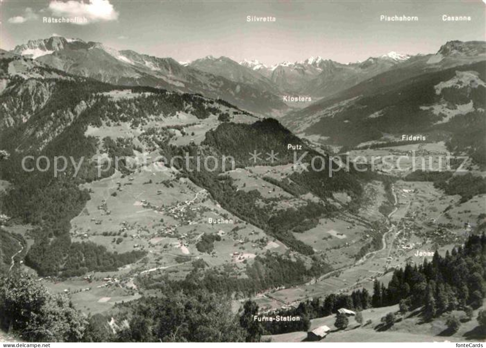 12812598 Praettigau Region Mit Silvretta Gruppe Klosters Furna Station Praettiga - Otros & Sin Clasificación