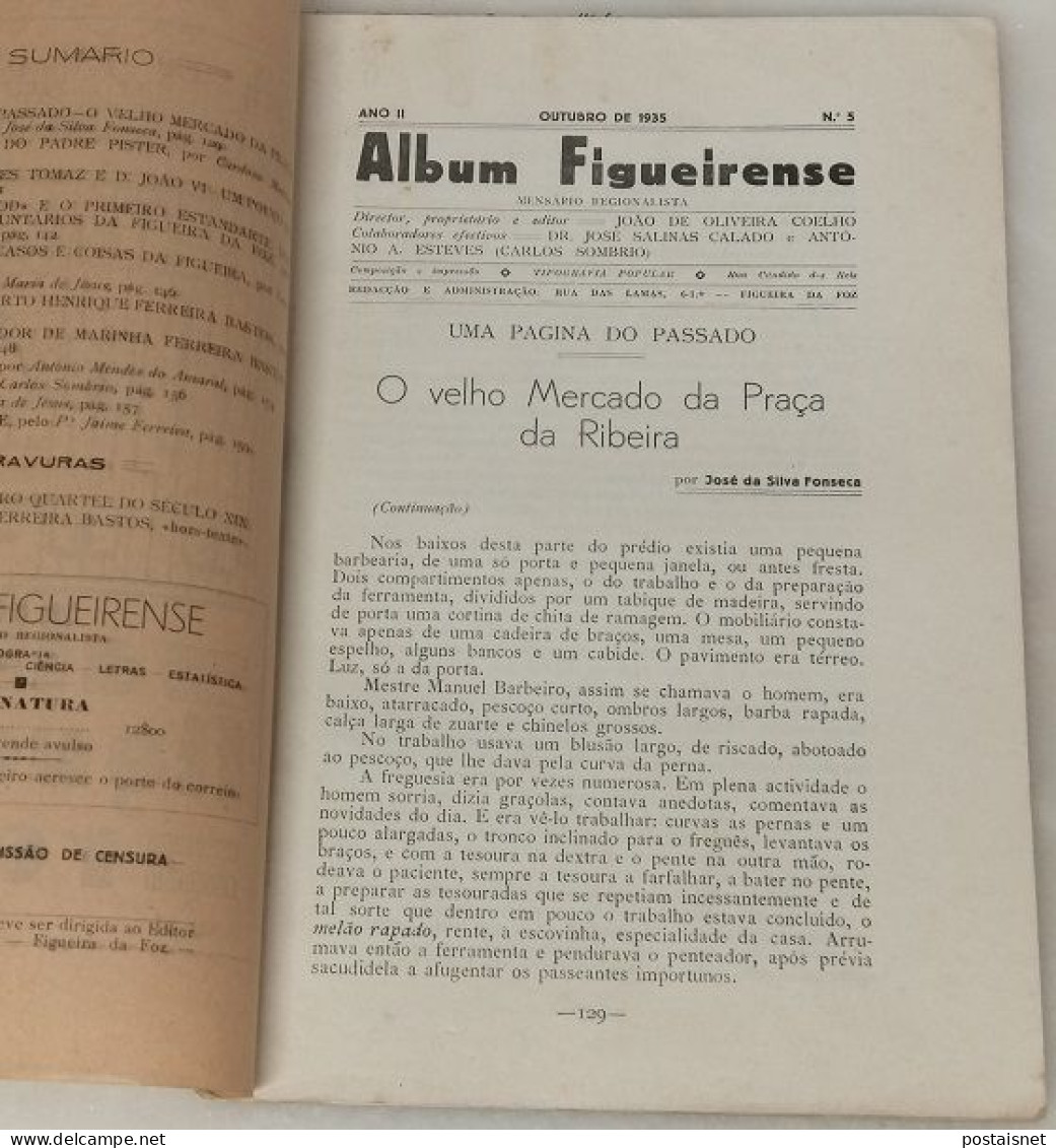 Album Figueirense Ano II Outubro De 1935 Nº 5 – Mensário Regionalista - Informaciones Generales