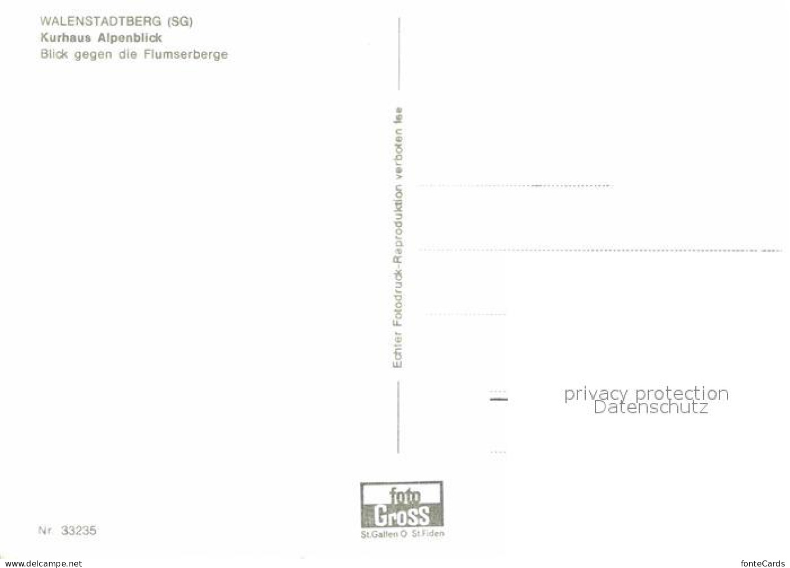 12811584 Walenstadtberg Kurhaus Alpenblick Blick Gegen Flumserberge Walenstadtbe - Altri & Non Classificati