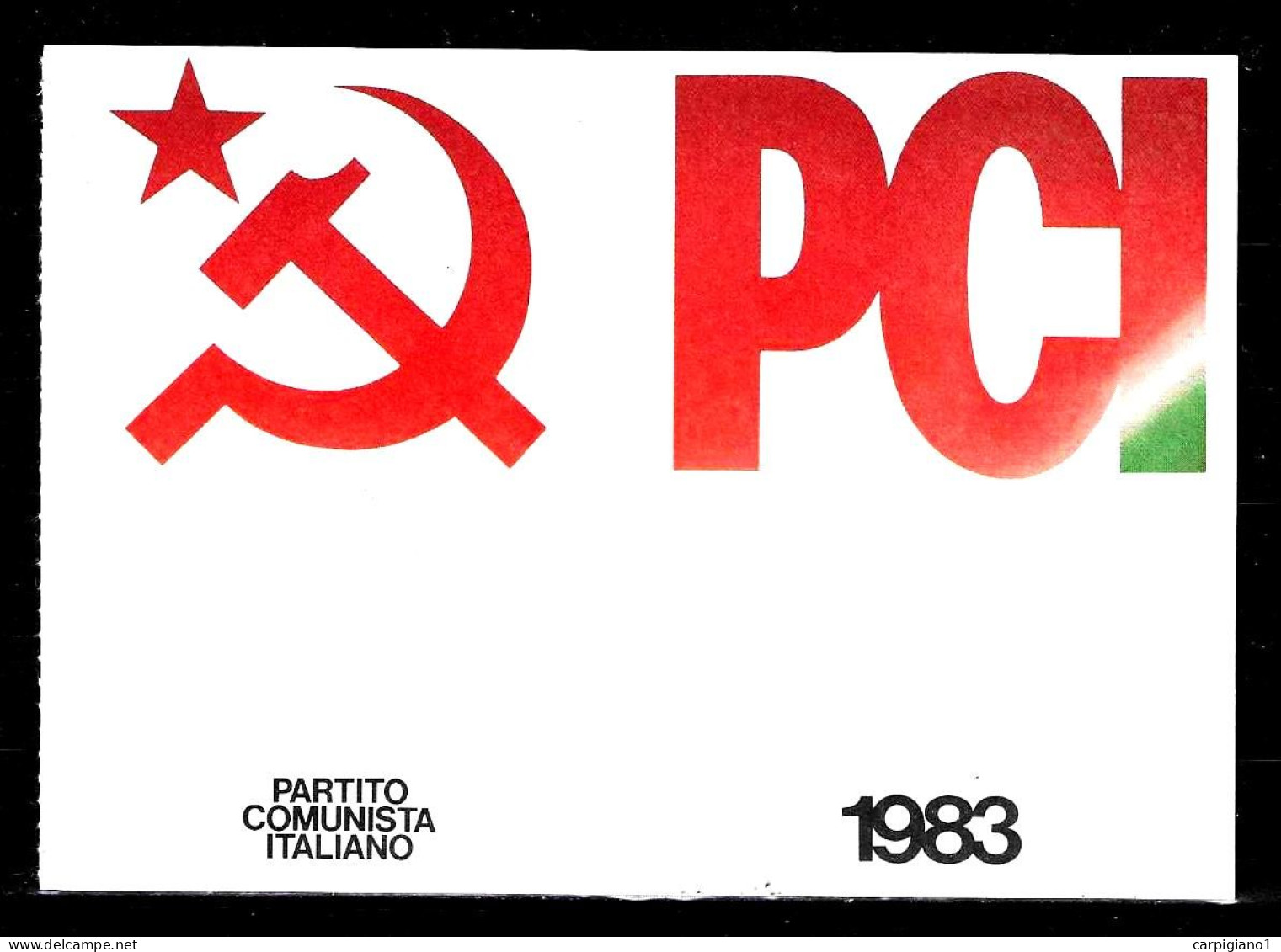 1983 Tessera PCI Partito Comunista Italiano Con Timbri E Bollino - Historical Documents