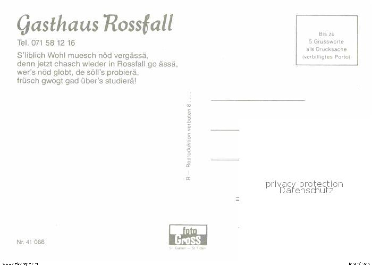 12811303 Urnaesch AR Gasthaus Rossfall Urnaesch - Altri & Non Classificati