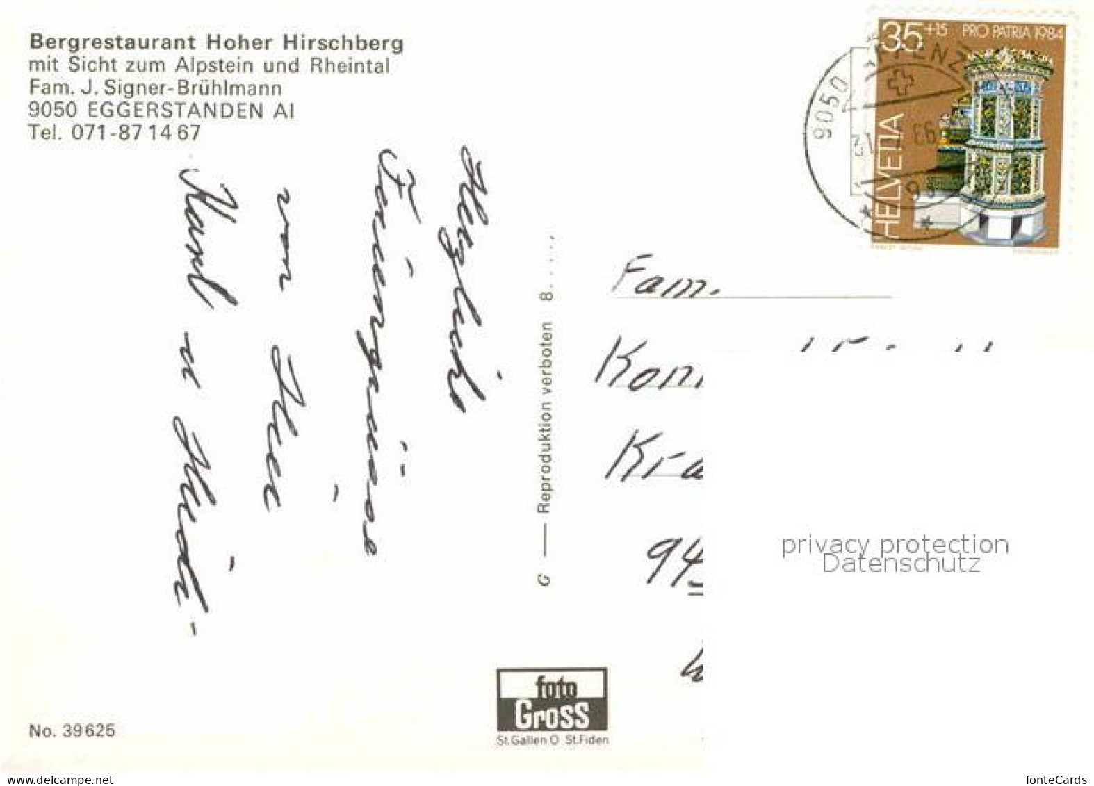 12811302 Appenzell IR Eggerstanden Bergrestaurant Hoher Hirschberg  Appenzell IR - Other & Unclassified