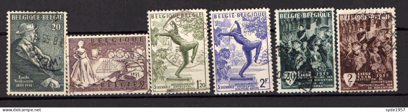 1955- 6 Timbres Oblitérés, COB 967 à 972 - Usados