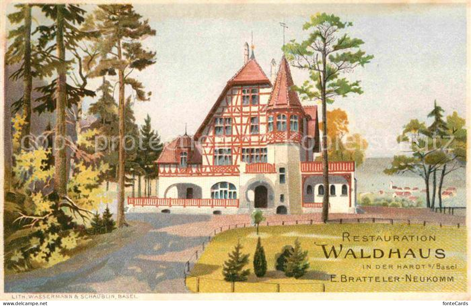 12805878 Birsfelden Hotel-Restaurant Waldhaus Litho Birsfelden - Other & Unclassified