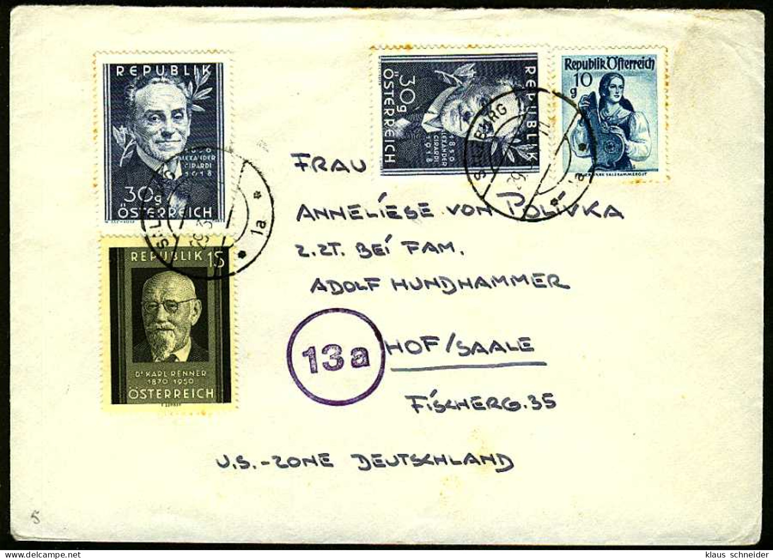 ÖSTERREICH 1950 Nr 958 Und 959 BRIEF MIF X29E12A - Storia Postale