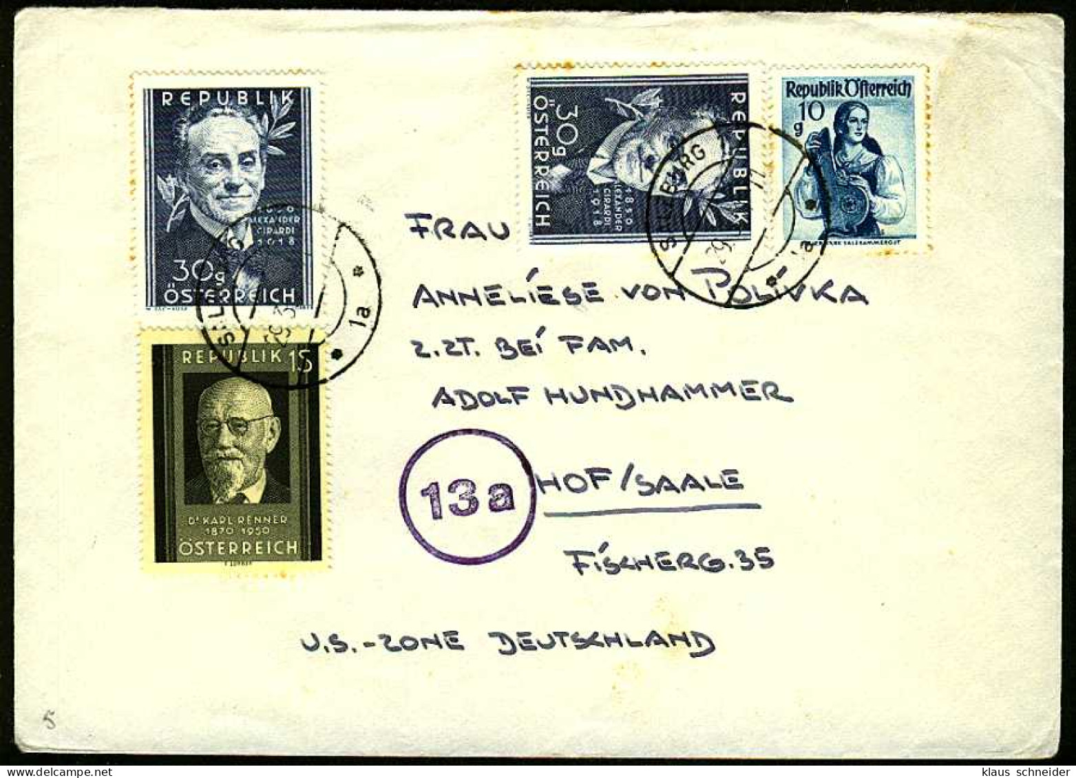 ÖSTERREICH 1950 Nr 958 Und 959 BRIEF MIF X29E12A - Briefe U. Dokumente