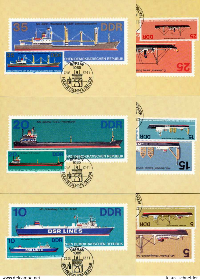 DDR Nr 2651-2656 X74B77E - Cartes-Maximum (CM)