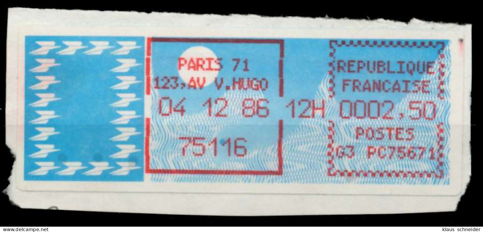 FRANKREICH AUTOMATENMARKEN 1985 Nr ATM6 #0250 Ungebraucht X96DB0E - 1985 Carta « Carrier »