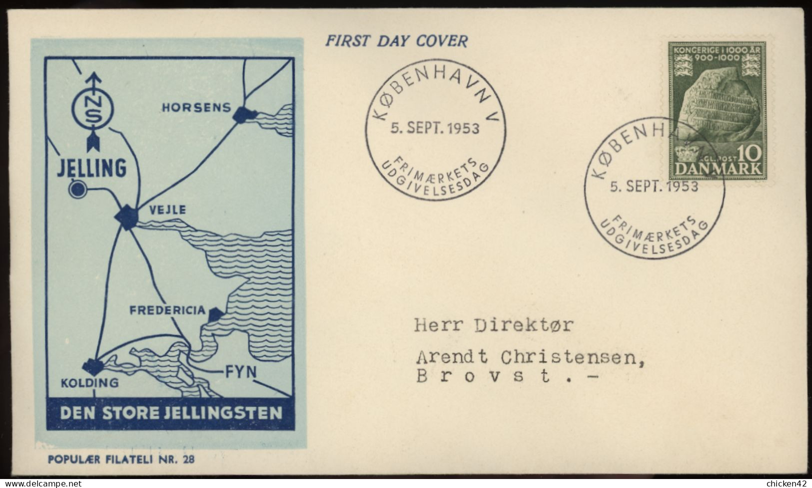 FDC 1953 AFA 346 Vignett 4 - FDC