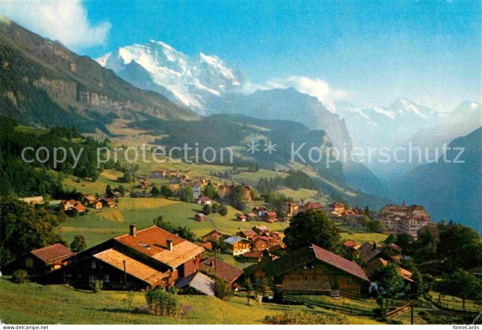 12796998 Wengen BE Mit Jungfrau Breithorn Wengen - Other & Unclassified