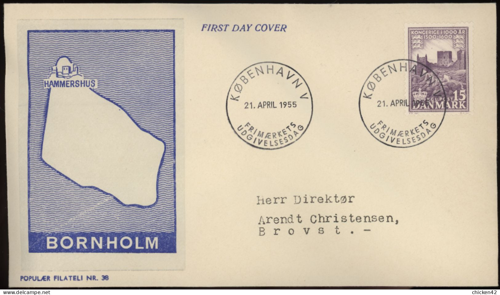 FDC 1955 AFA 352 Vignett 10 - FDC