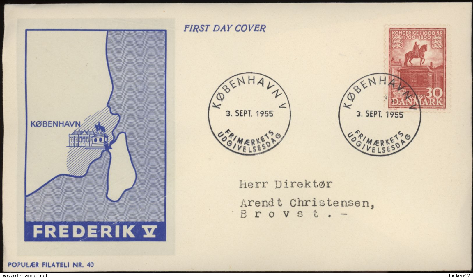 FDC 1955 AFA 354 Vignett 4 - FDC