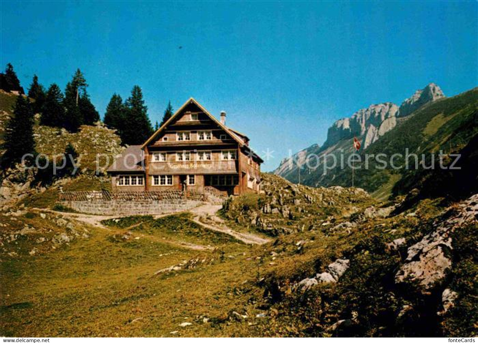 12793558 Bollenwees Berggasthaus Blick Auf Hohe Haeuser Alpen Bollenwees Bruelis - Autres & Non Classés