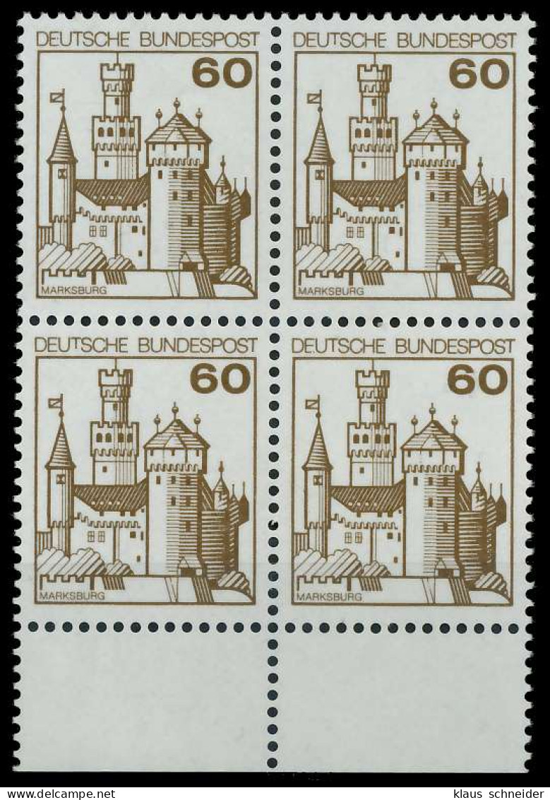 BRD DS BURGEN U. SCHLÖSSER Nr 917 Postfrisch VIERERBLOC X92BCA6 - Unused Stamps