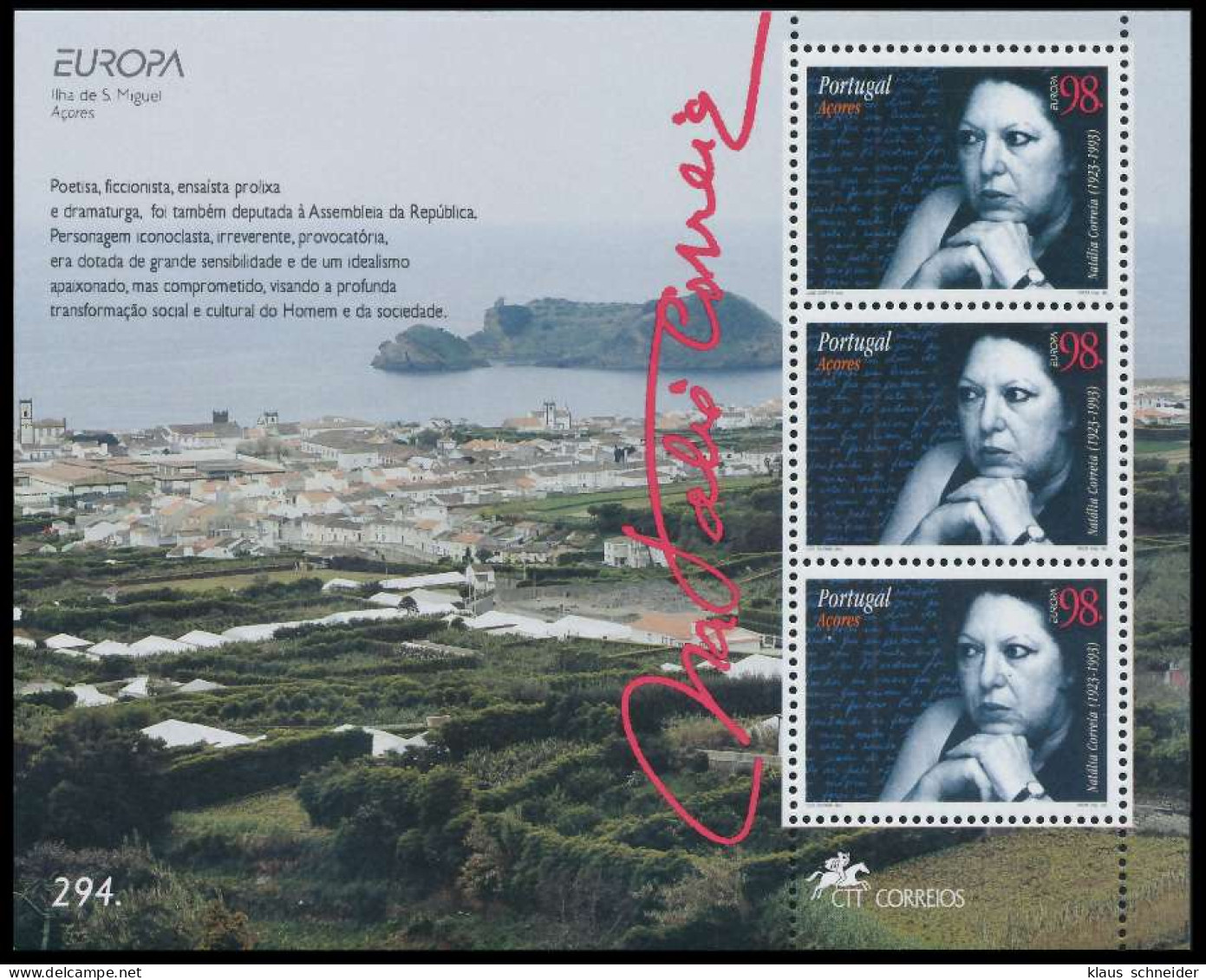 AZOREN Block 15 Postfrisch X0AF04E - Azores