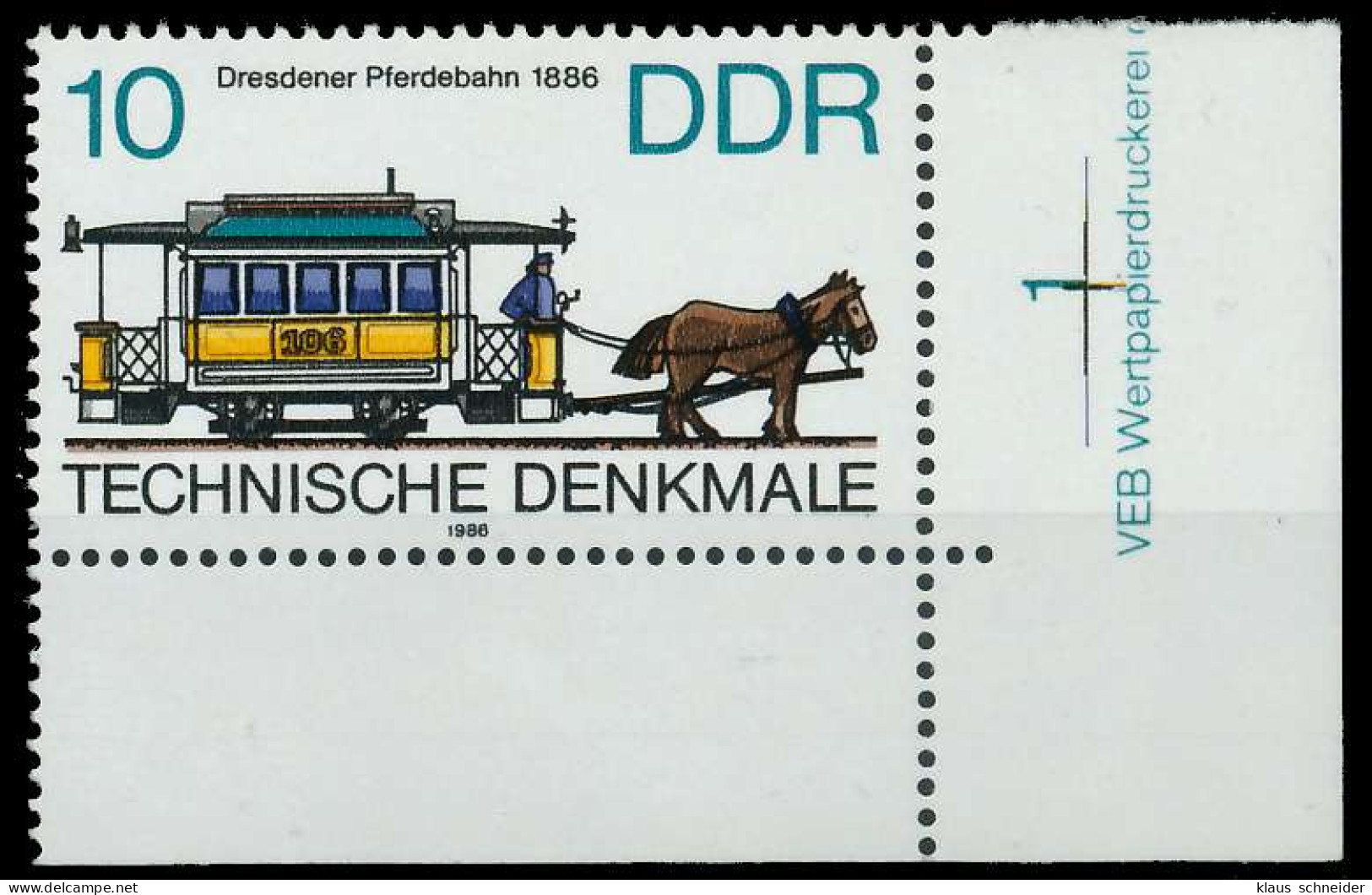 DDR 1986 Nr 3015 Postfrisch ECKE-URE X0CC686 - Unused Stamps