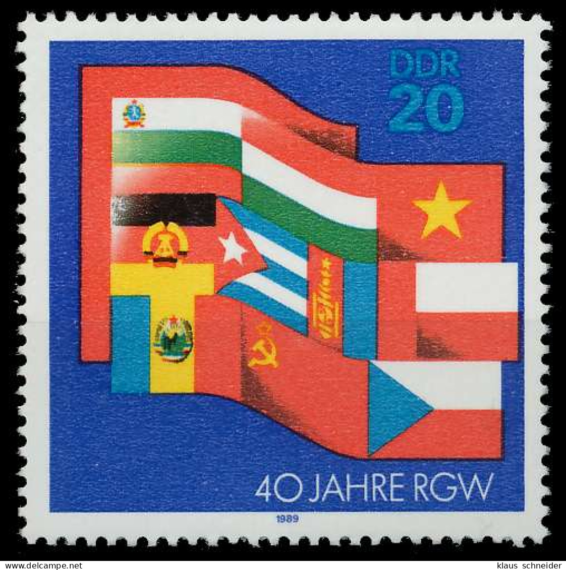 DDR 1989 Nr 3221 Postfrisch SB74FE2 - Unused Stamps