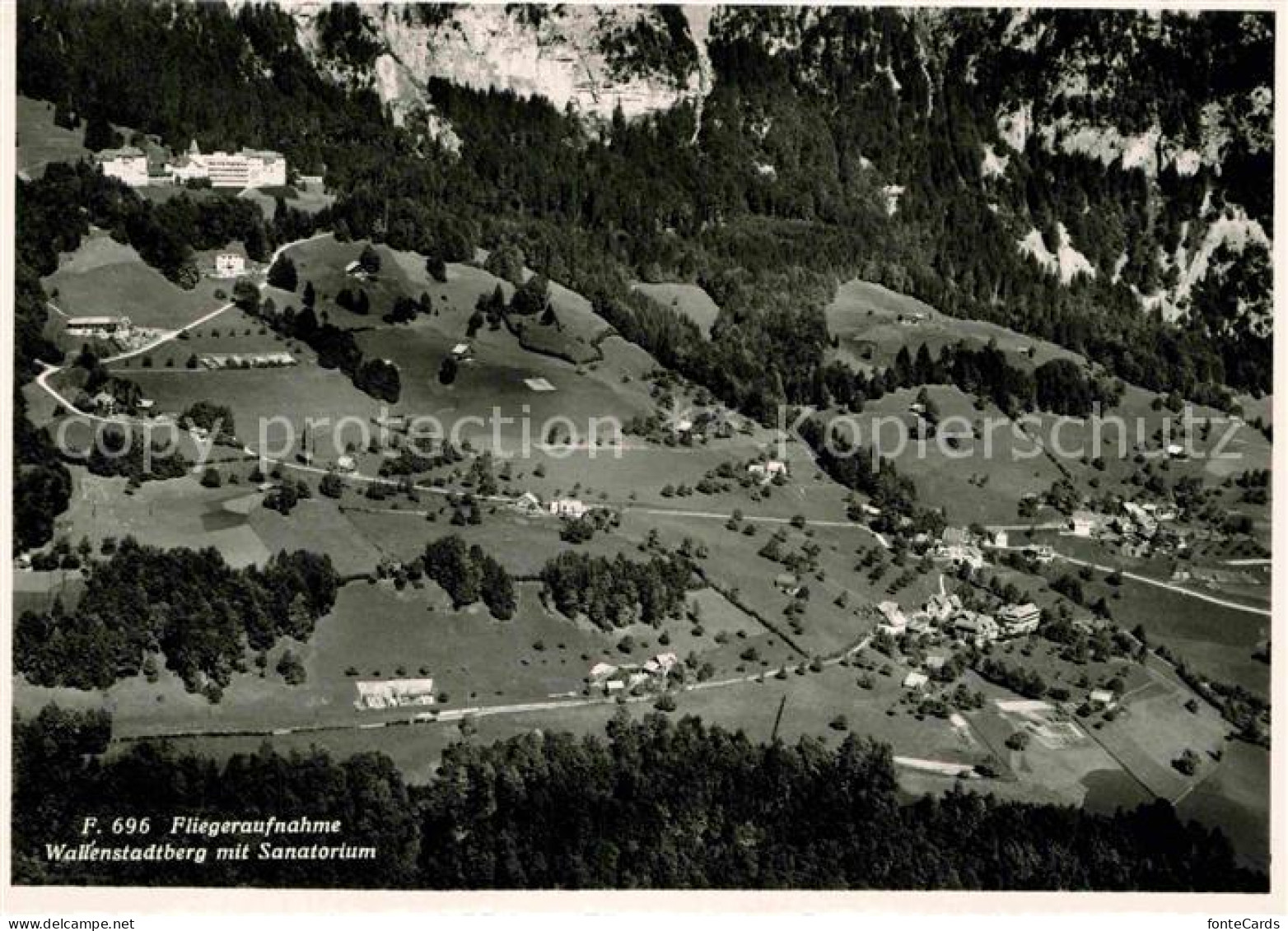 12790734 Wallenstadt Fliegeraufnahme Sanatorium  Walenstadt - Altri & Non Classificati