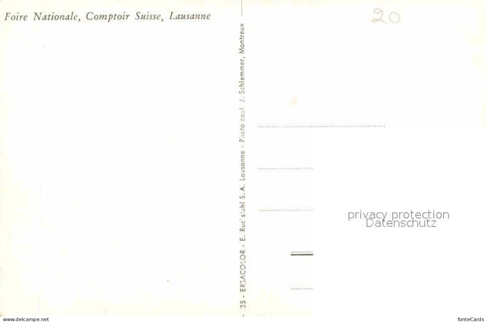 12788603 Lausanne VD Foire Nationale Lausanne - Altri & Non Classificati