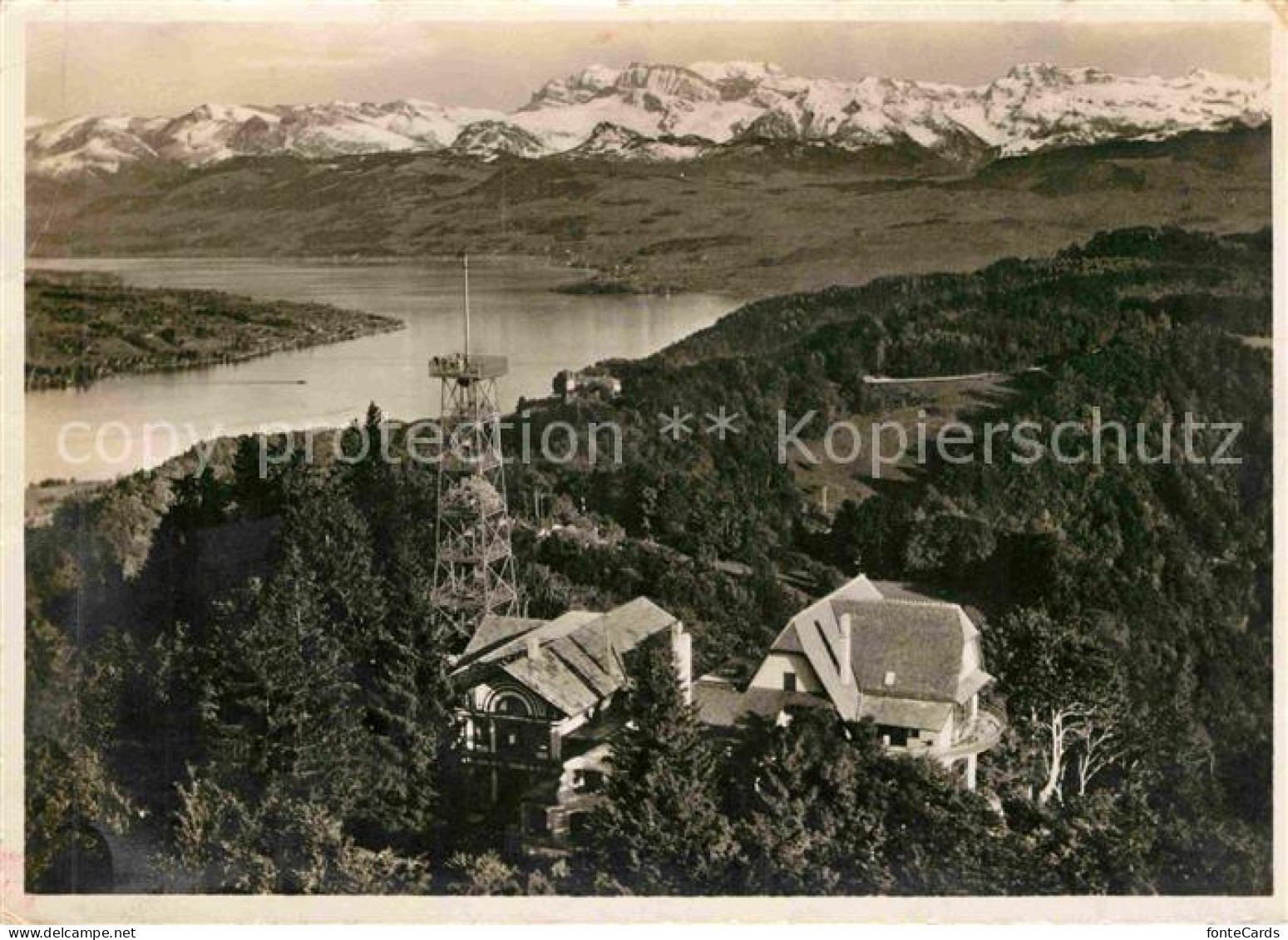 12788580 Uetliberg ZH Berggaststaette Aussichtsturm Zuerichsee Glaernischgruppe  - Autres & Non Classés