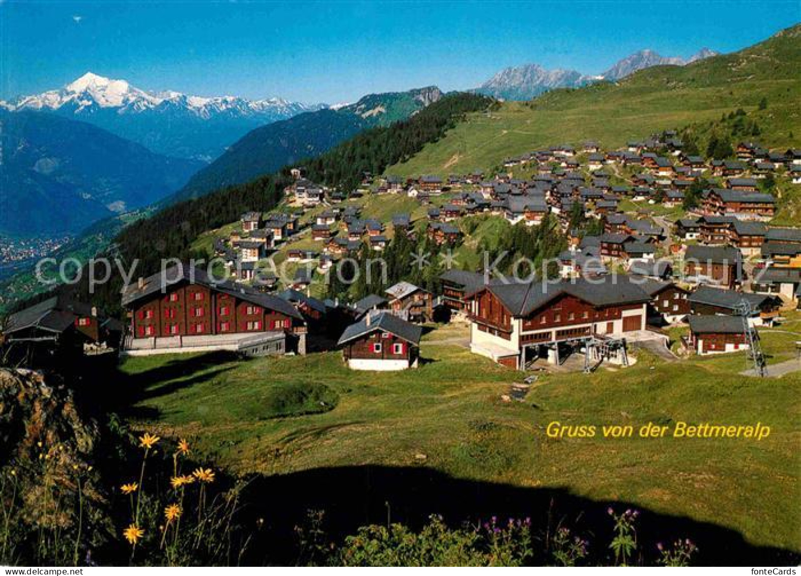 12787894 Bettmeralp VS Gesamtansicht Mit Alpenpanorama Walliser Alpen Bettmeralp - Sonstige & Ohne Zuordnung