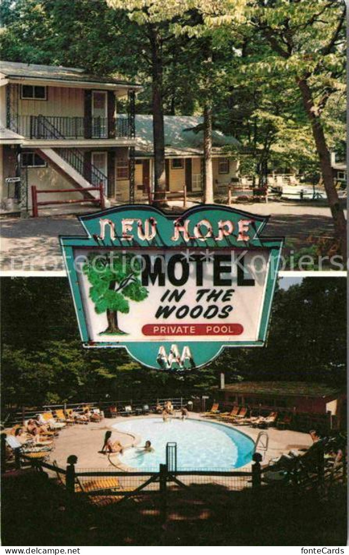 12787569 New Hope Pennsylvania Motel In The Woods Swimmingpool New Hope Pennsylv - Autres & Non Classés