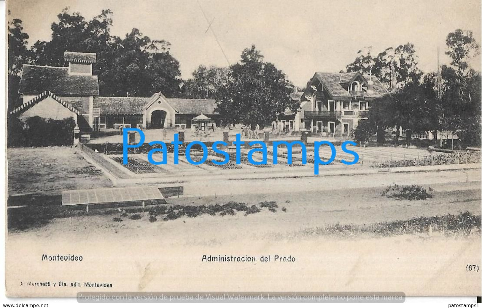 227808 URUGUAY MONTEVIDEO ADMINISTRACION DEL PRADO POSTAL POSTCARD - Uruguay