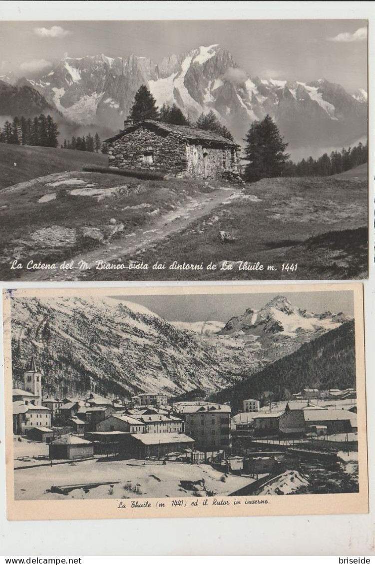 N. 2 CARTOLINE LA THUILE AOSTA - Autres & Non Classés