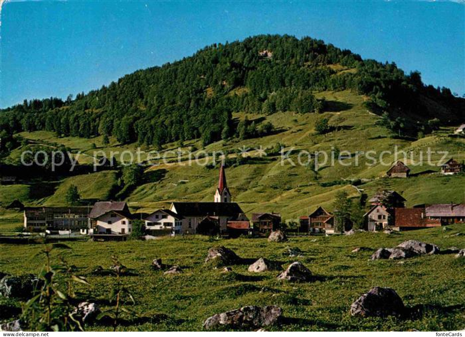 12786708 Vorderthal Dorfblick Mit Spitzberg Vorderthal - Altri & Non Classificati