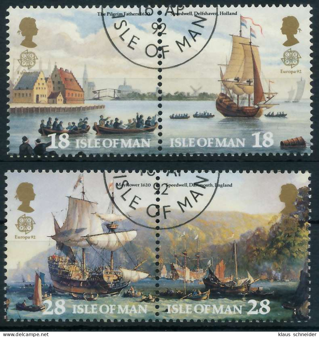 ISLE OF MAN 1992 Nr 503-506 Gestempelt WAAGR PAAR X5D904E - Man (Ile De)