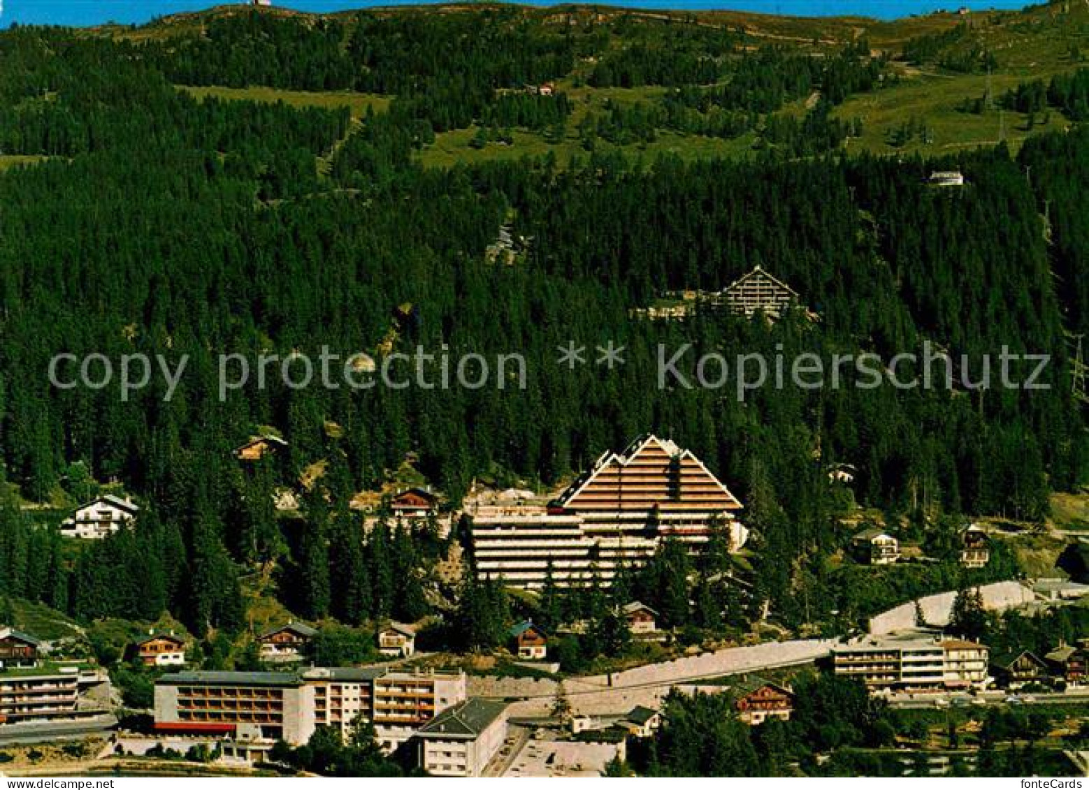 12786038 Crans-Montana Hotels Fliegeraufnahme Crans-sur-Sierre  - Altri & Non Classificati