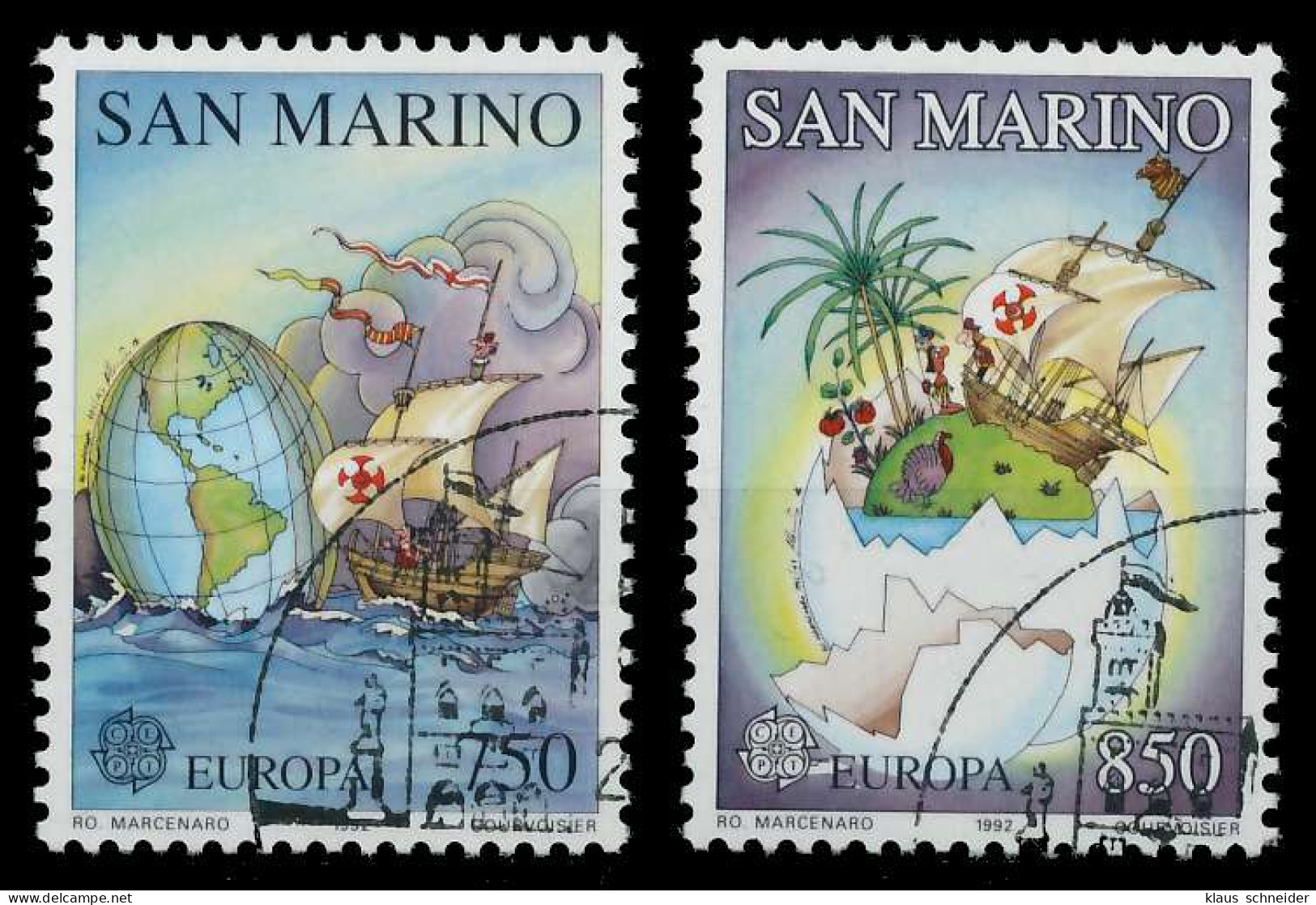 SAN MARINO 1992 Nr 1508-1509 Gestempelt X5D938A - Gebraucht