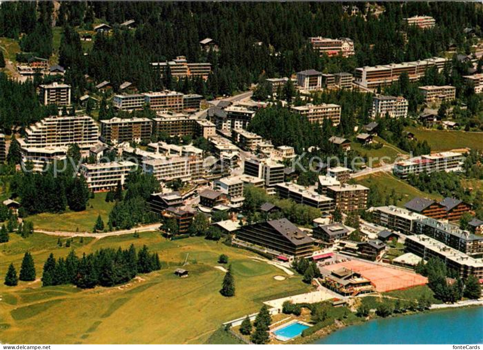 12785980 Crans-Montana Hotelanlagen Fliegeraufnahme Crans-sur-Sierre  - Sonstige & Ohne Zuordnung