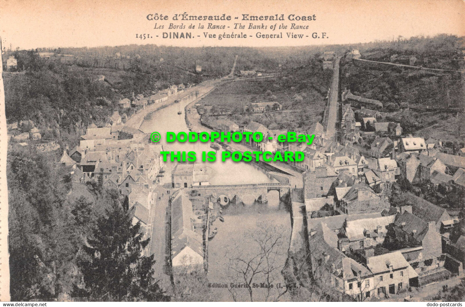 R532248 Emerald Coast. The Banks Of The Rance. Dinan. General View. Guerin - Wereld