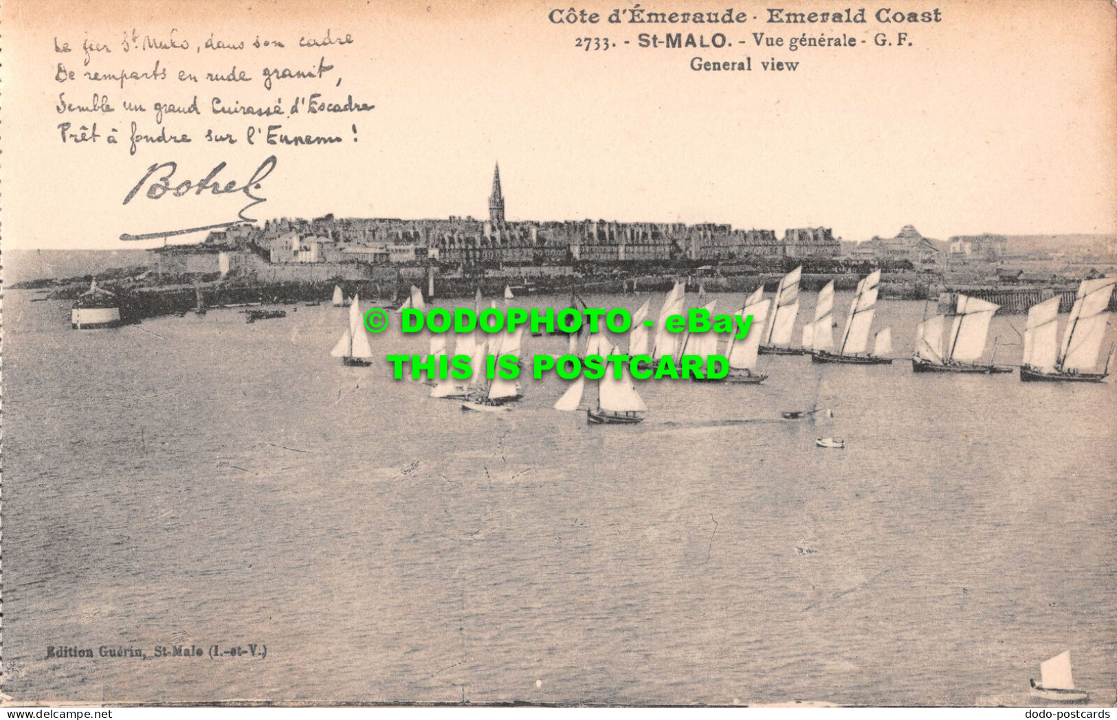 R532256 Emerald Cast. St. Malo. General View. Guerin - Wereld