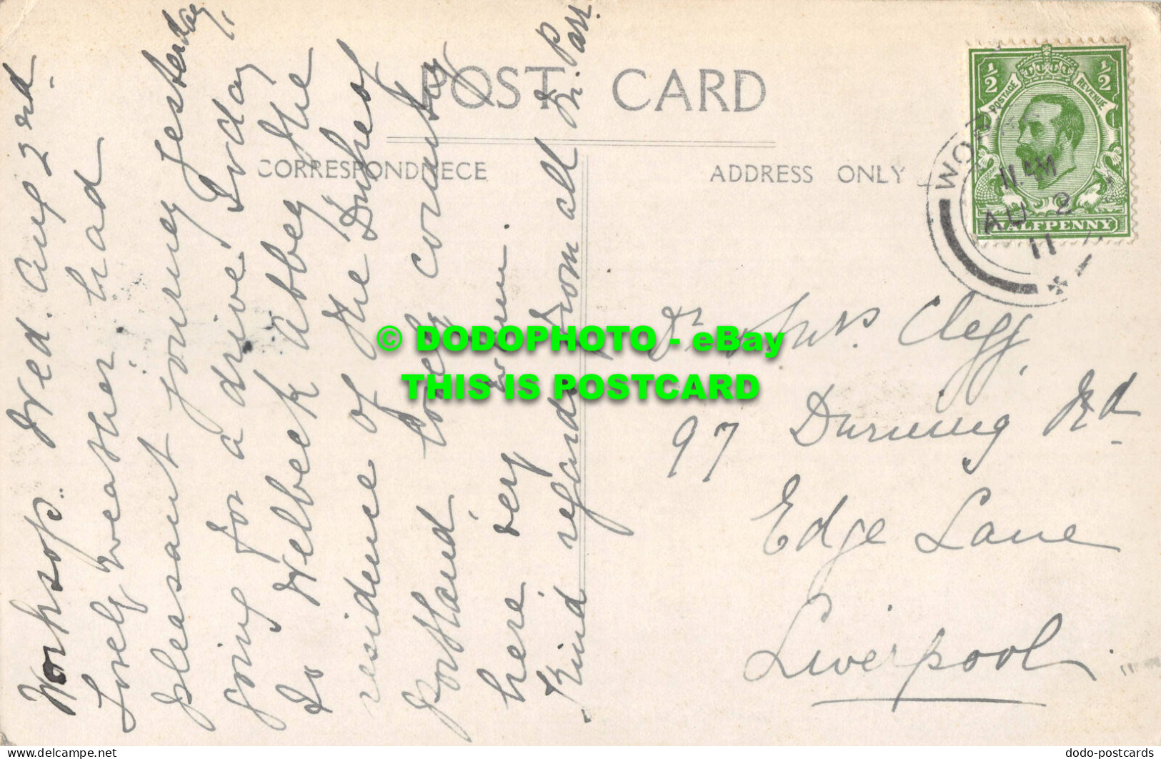 R532434 Welbeck Abbey. Postcard. 1911 - Wereld