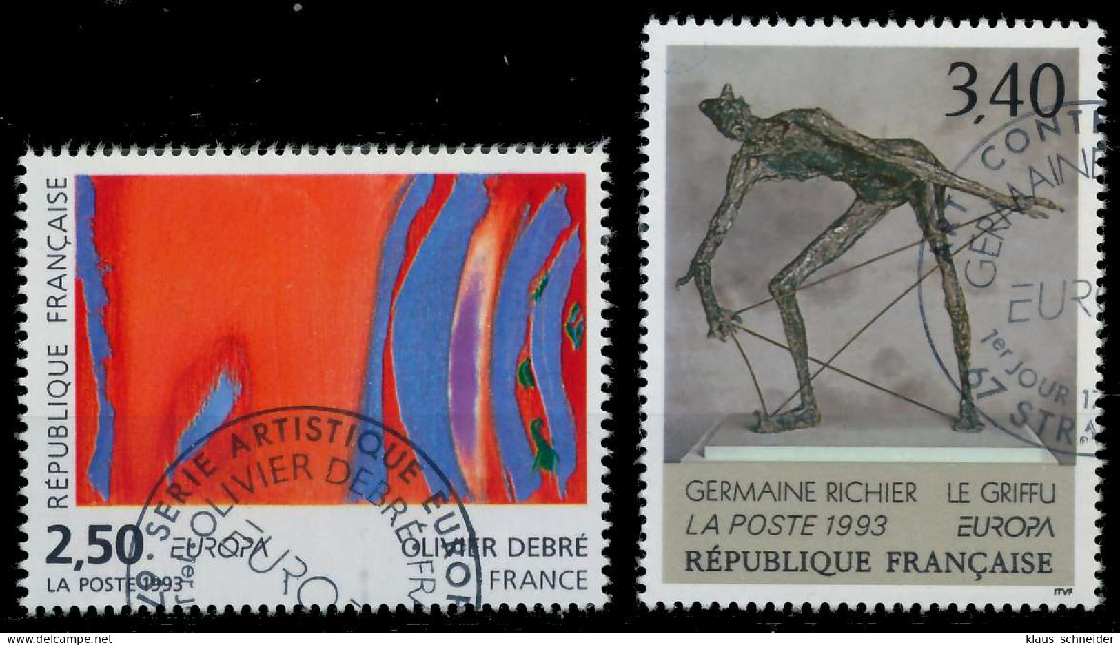 FRANKREICH 1993 Nr 2943-2944 Gestempelt X5DAFBE - Used Stamps