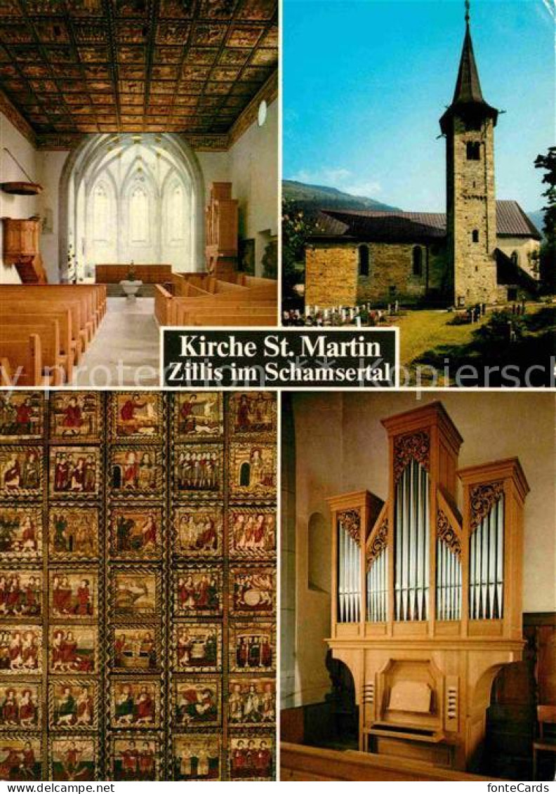 12785271 Zillis Kirche St Martin Aelteste Romanische Kirchendecke Gotischer Chor - Other & Unclassified