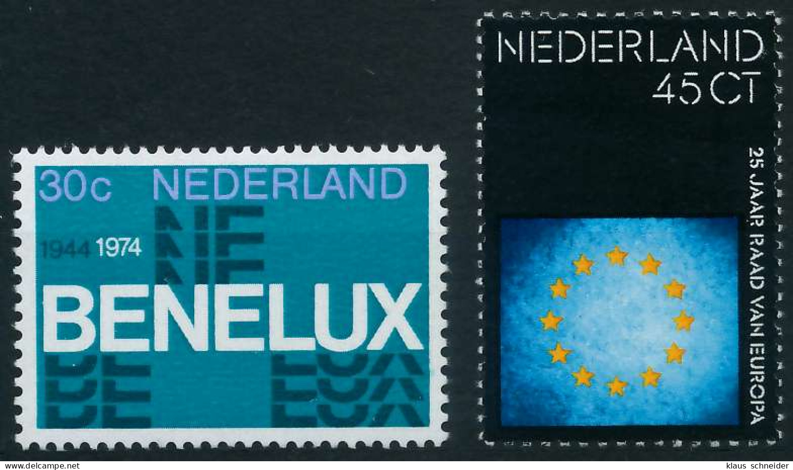 NIEDERLANDE 1974 Nr 1035-1036 Postfrisch S21C01A - Unused Stamps