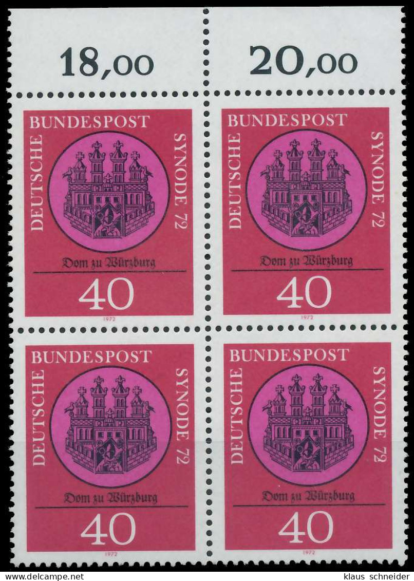 BRD BUND 1972 Nr 752 Postfrisch VIERERBLOCK ORA X5F5F4A - Ongebruikt