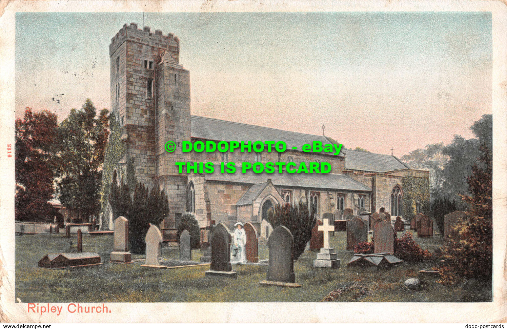 R532277 Ripley Church. The Pictorial Stationery. Peacock. Autochrom - Wereld