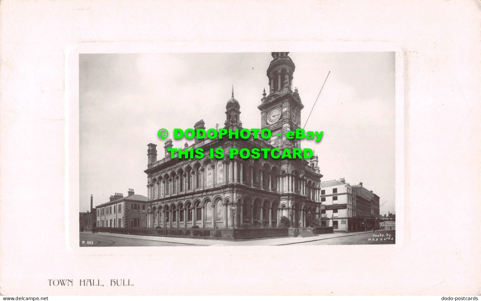 R532454 Hull. Town Hall. Rotary Photographic Plate Sunk Gem Series. 1907 - Wereld