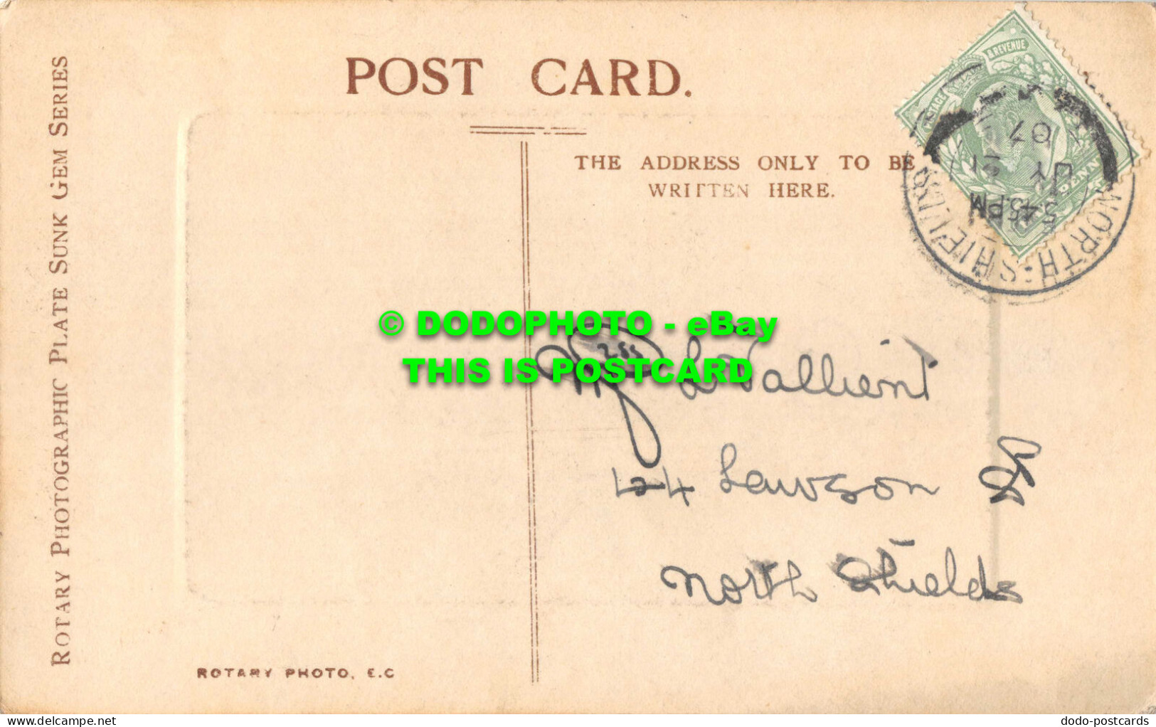 R532454 Hull. Town Hall. Rotary Photographic Plate Sunk Gem Series. 1907 - Wereld