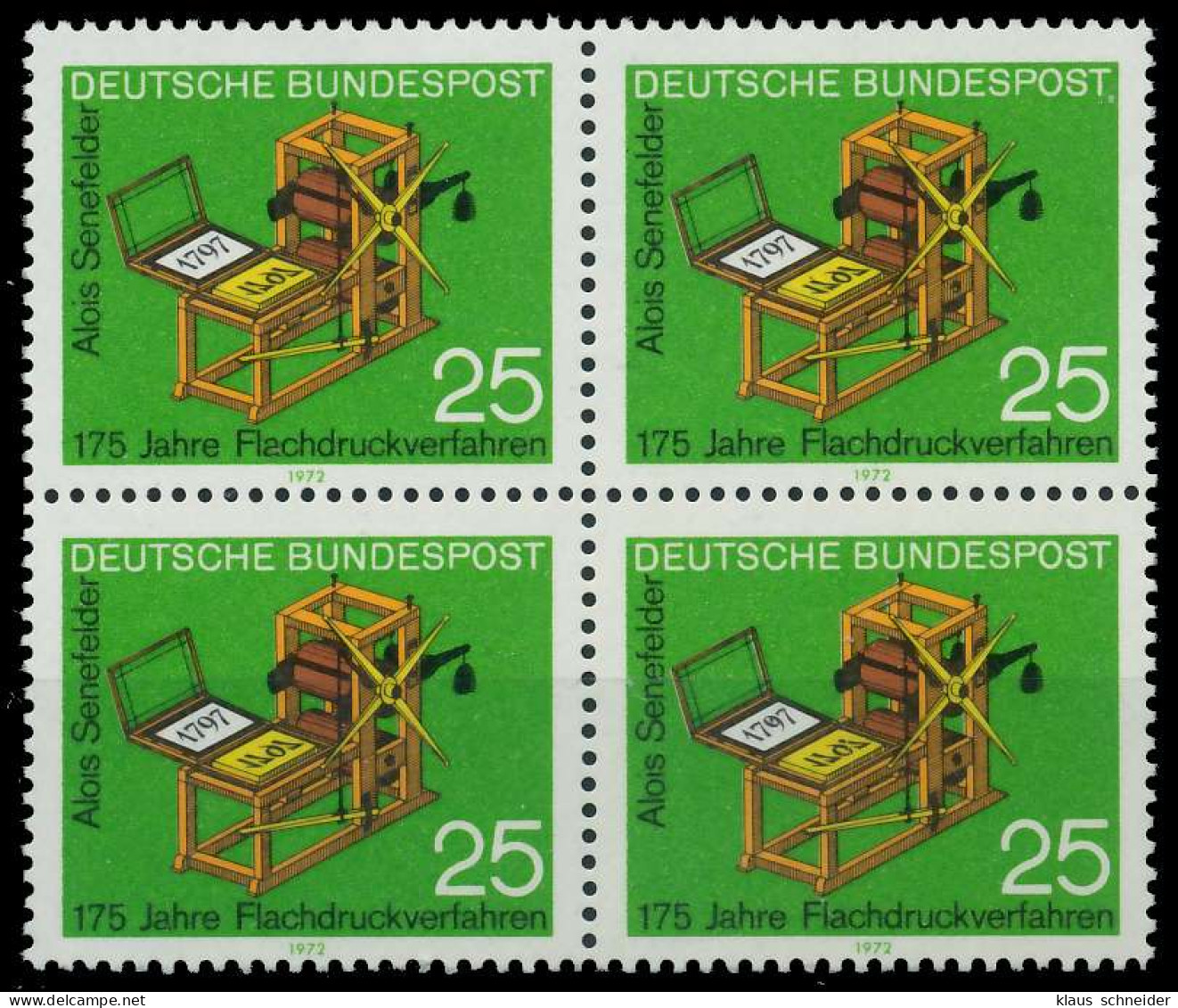 BRD BUND 1972 Nr 715 Postfrisch VIERERBLOCK S227A6E - Ungebraucht