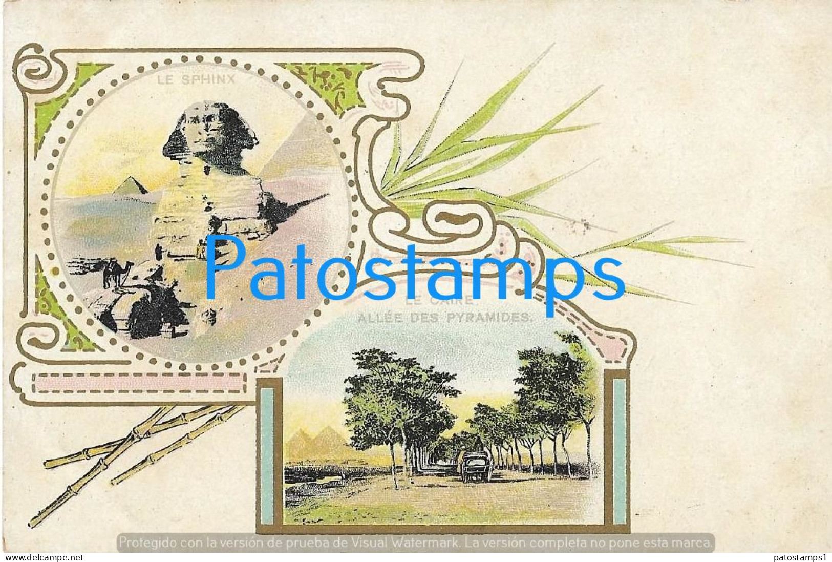 227815 AFRICA EGYPT CAIRE THE SPHINX & PYRAMIDS POSTAL POSTCARD - Other & Unclassified