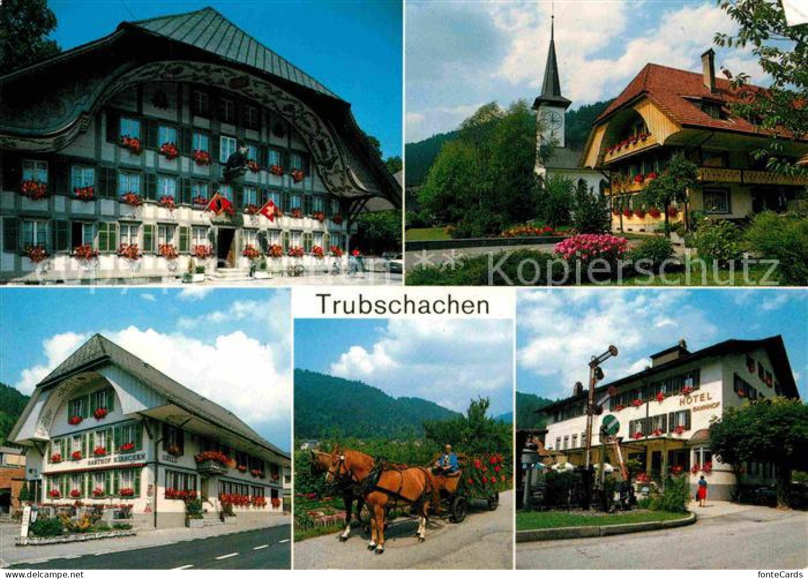 12783994 Trubschachen Gasthof Hotels Kirche Pferdewagen Trubschachen - Autres & Non Classés