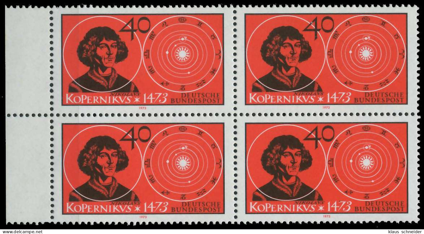 BRD BUND 1973 Nr 758 Postfrisch VIERERBLOCK X5FA9D6 - Unused Stamps