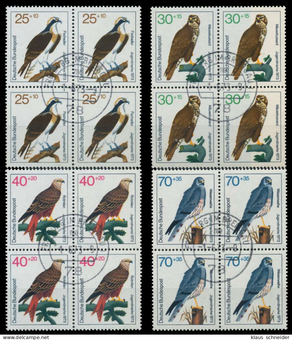 BRD BUND 1973 Nr 754-757 Zentrisch Gestempelt VIERERBLOCK X5FA9DE - Used Stamps